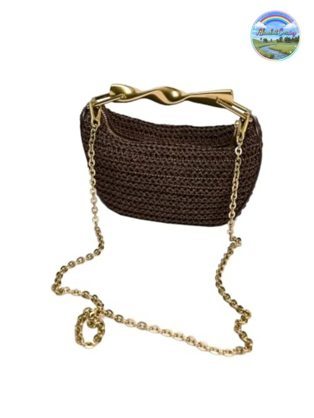 Handmade Straw Crossbody Bag for Women Summer Beach Satchel Purse Woven